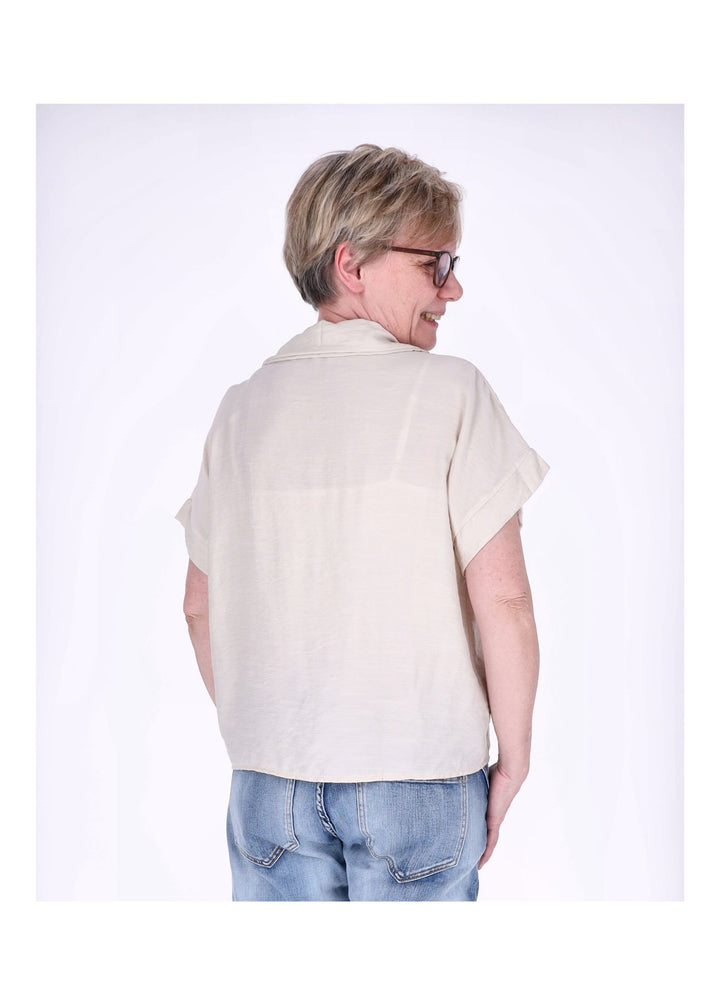 Splash of Color Damen T-Shirt Hemdkragen