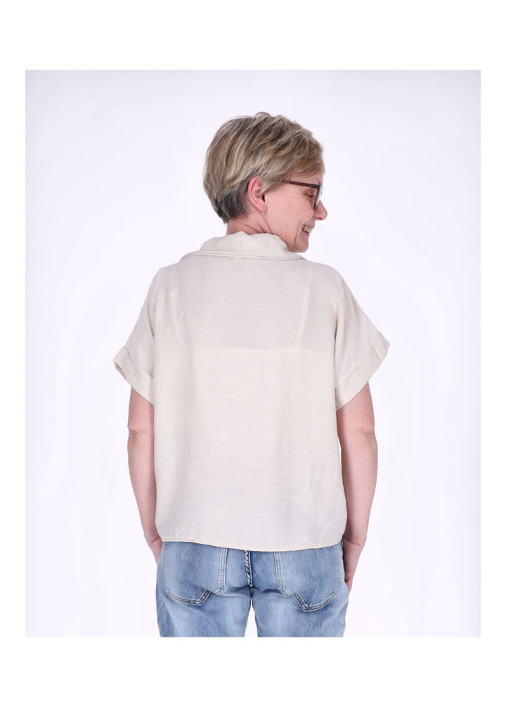 Splash of Color Damen T-Shirt Hemdkragen
