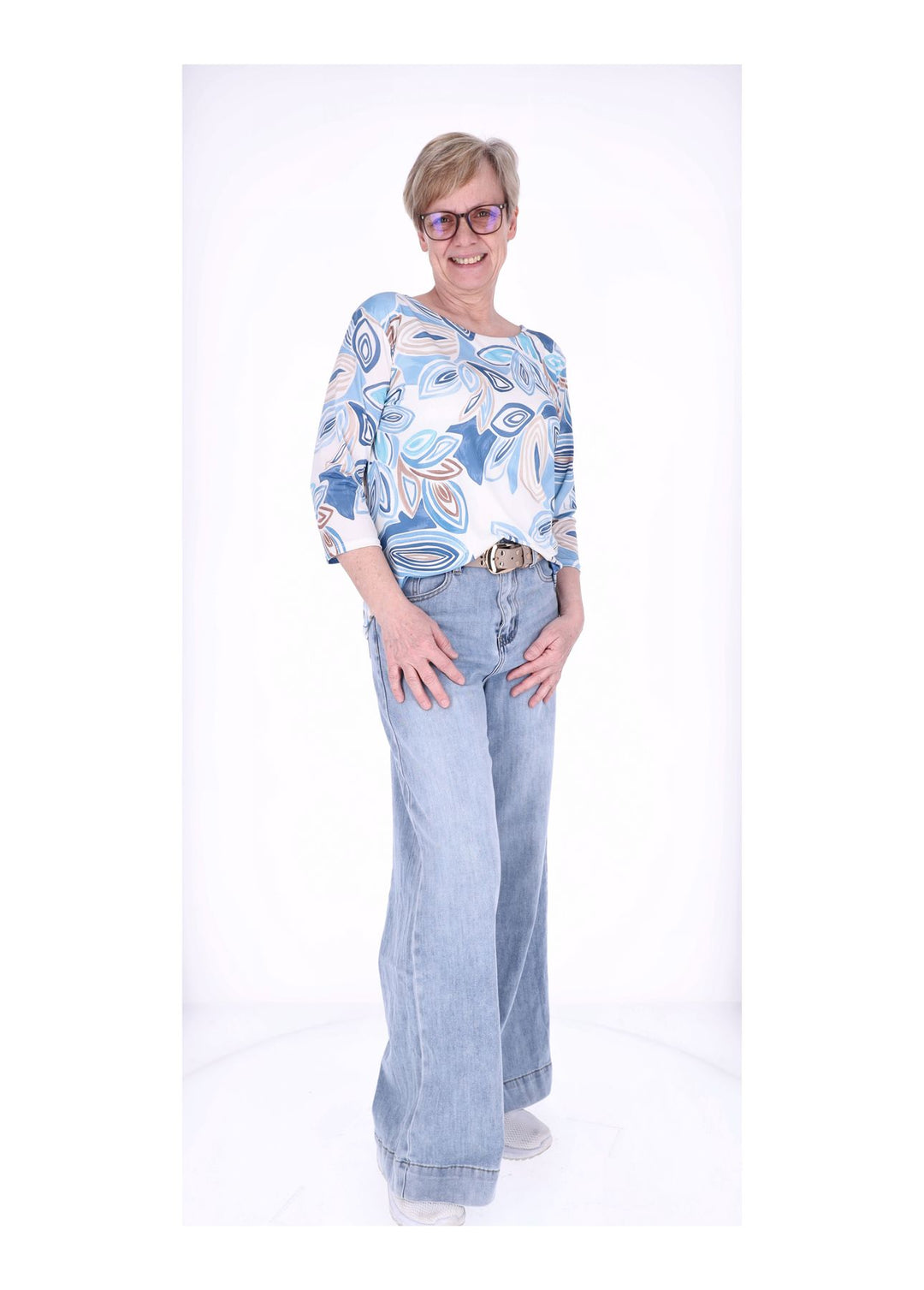 Shirt Damen 3/4 Arm AOP