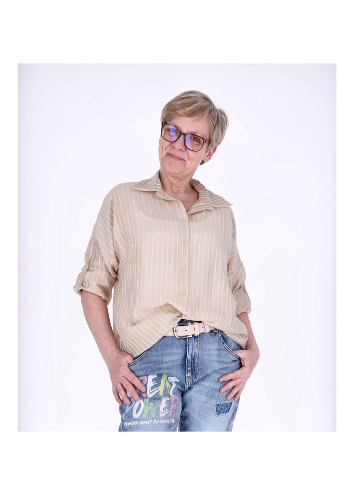 Bluse Damen Nadelstreifen