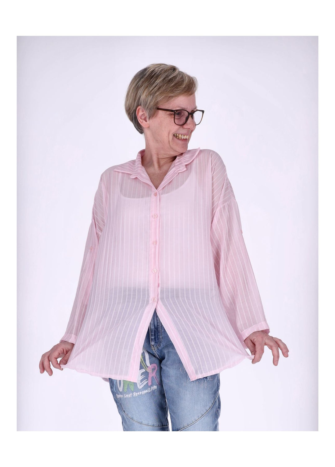 Bluse Damen Nadelstreifen