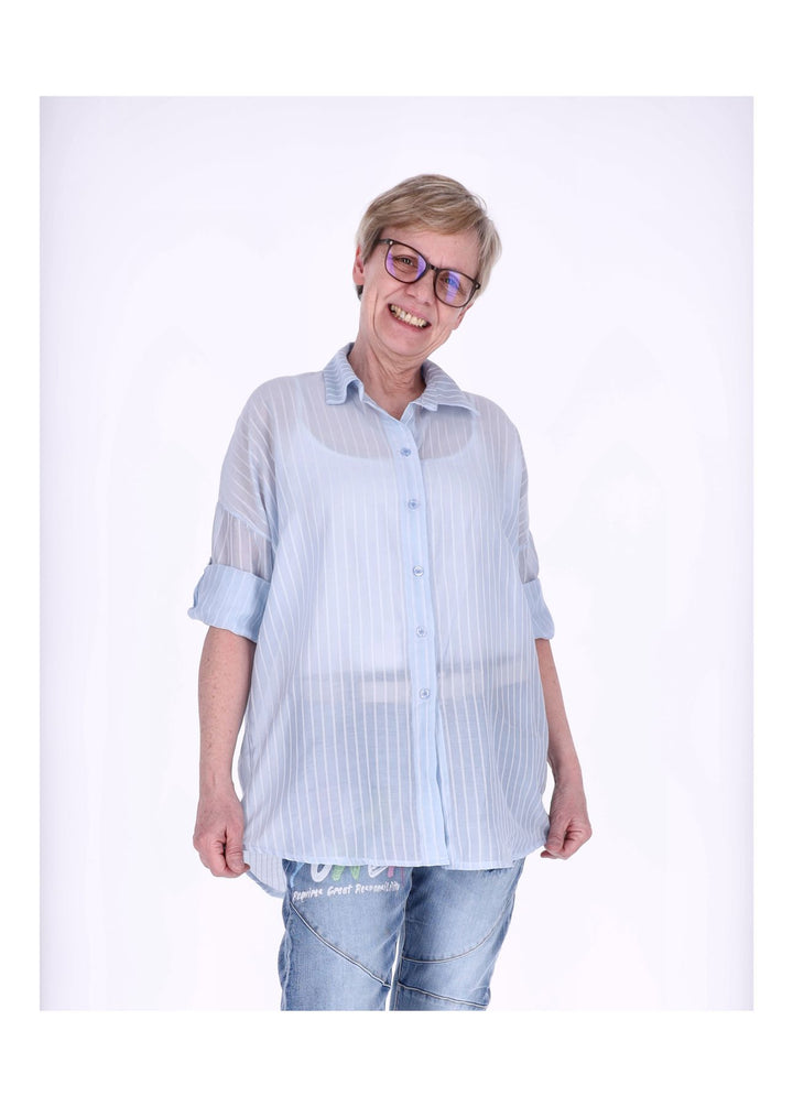 Bluse Damen Nadelstreifen