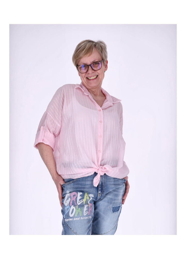 Bluse Damen Nadelstreifen