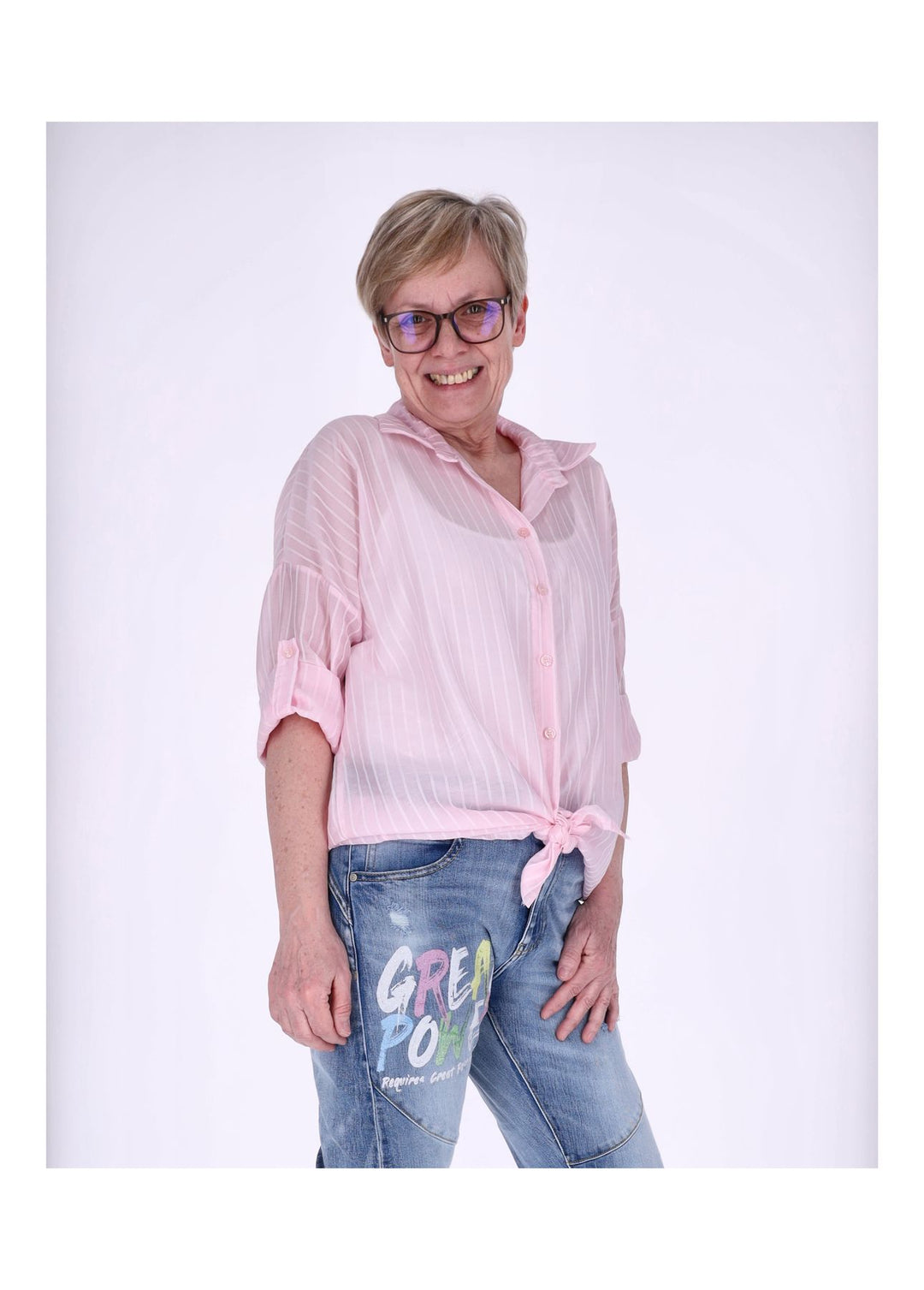 Bluse Damen Nadelstreifen