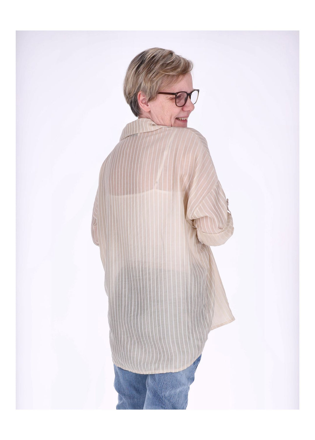 Bluse Damen Nadelstreifen