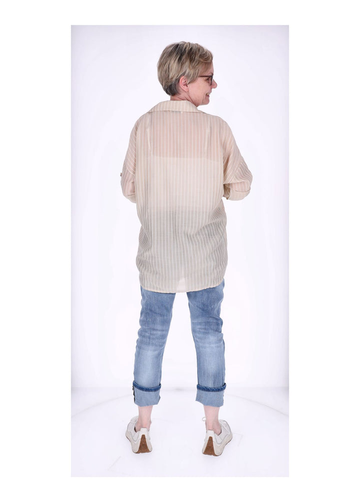 Bluse Damen Nadelstreifen