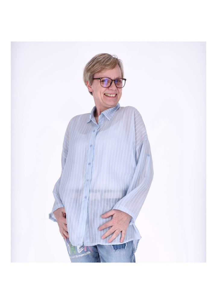 Bluse Damen Nadelstreifen