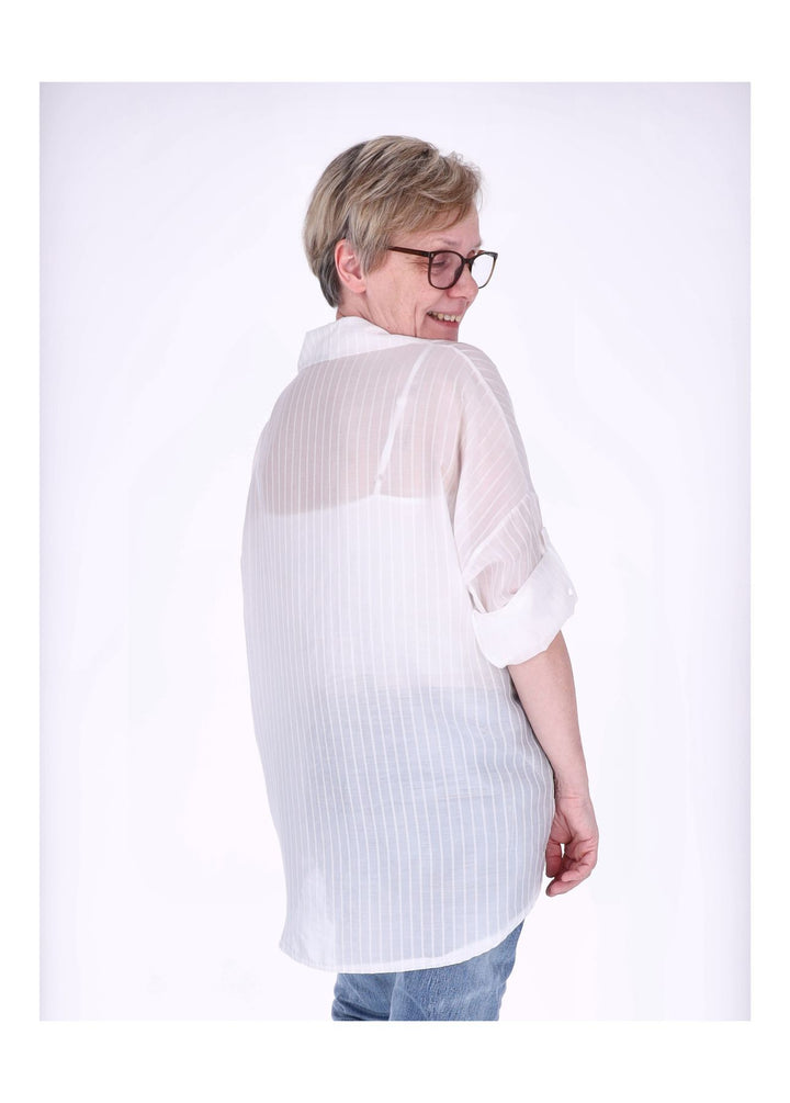 Bluse Damen Nadelstreifen