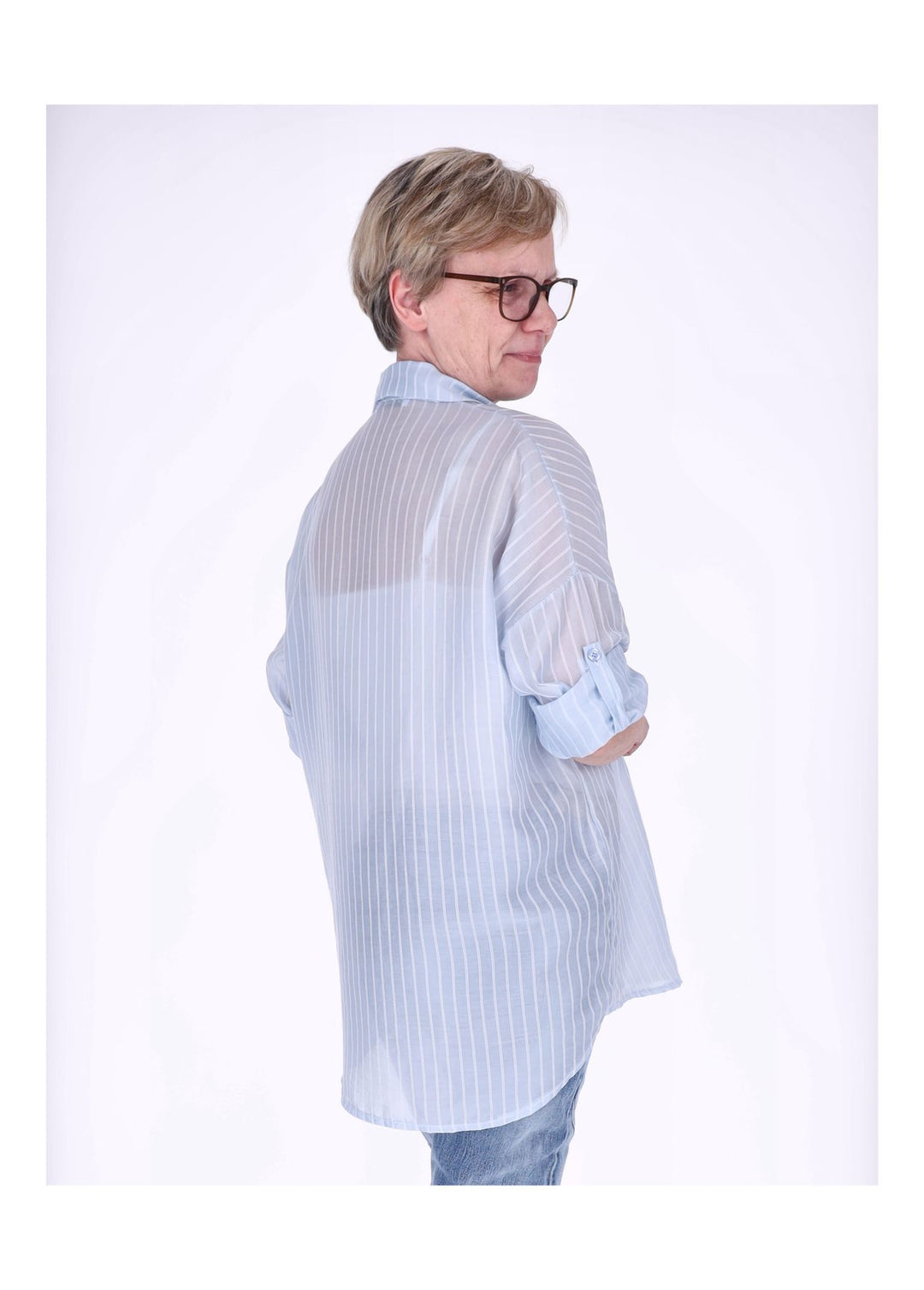 Bluse Damen Nadelstreifen