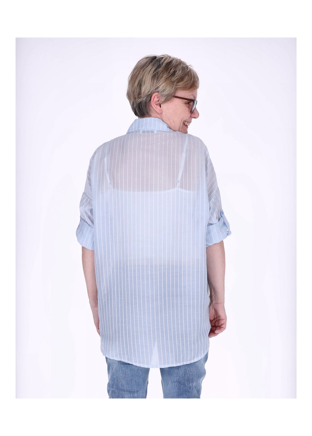 Bluse Damen Nadelstreifen