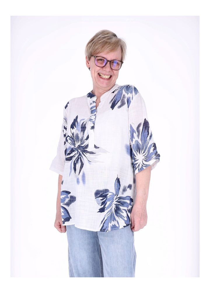 Splash of Color Blusenshirt Damen 3/4 Arm