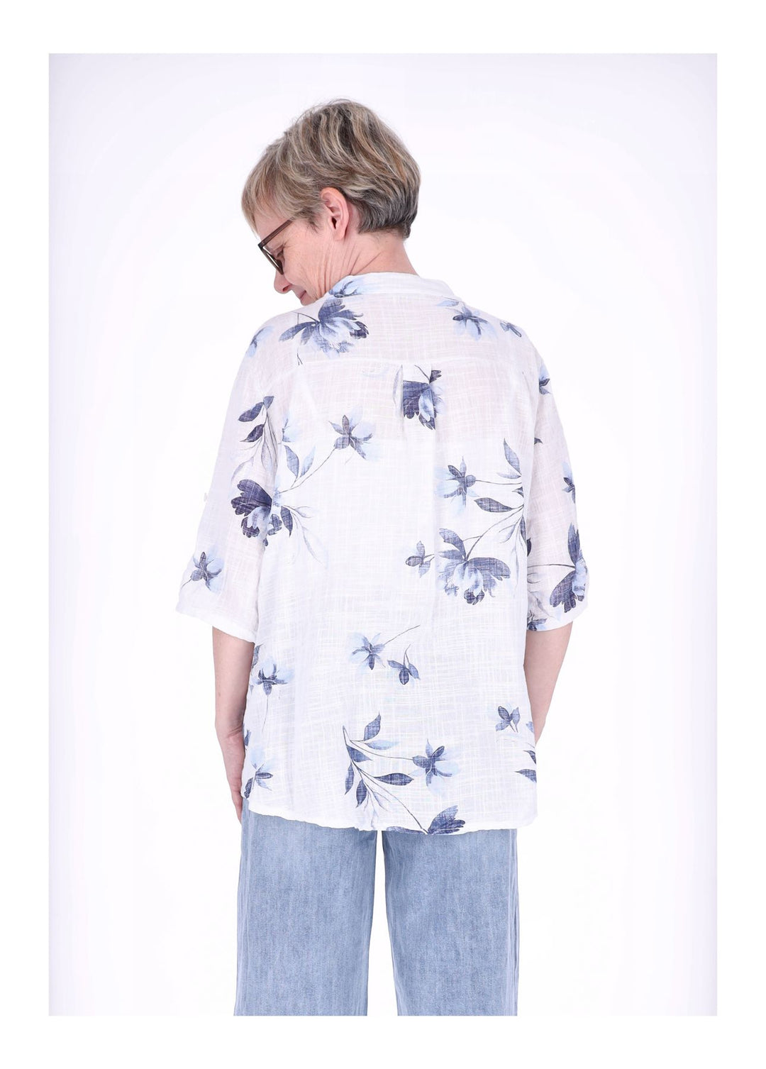 Blusenshirt Damen Splash of Color Rosen