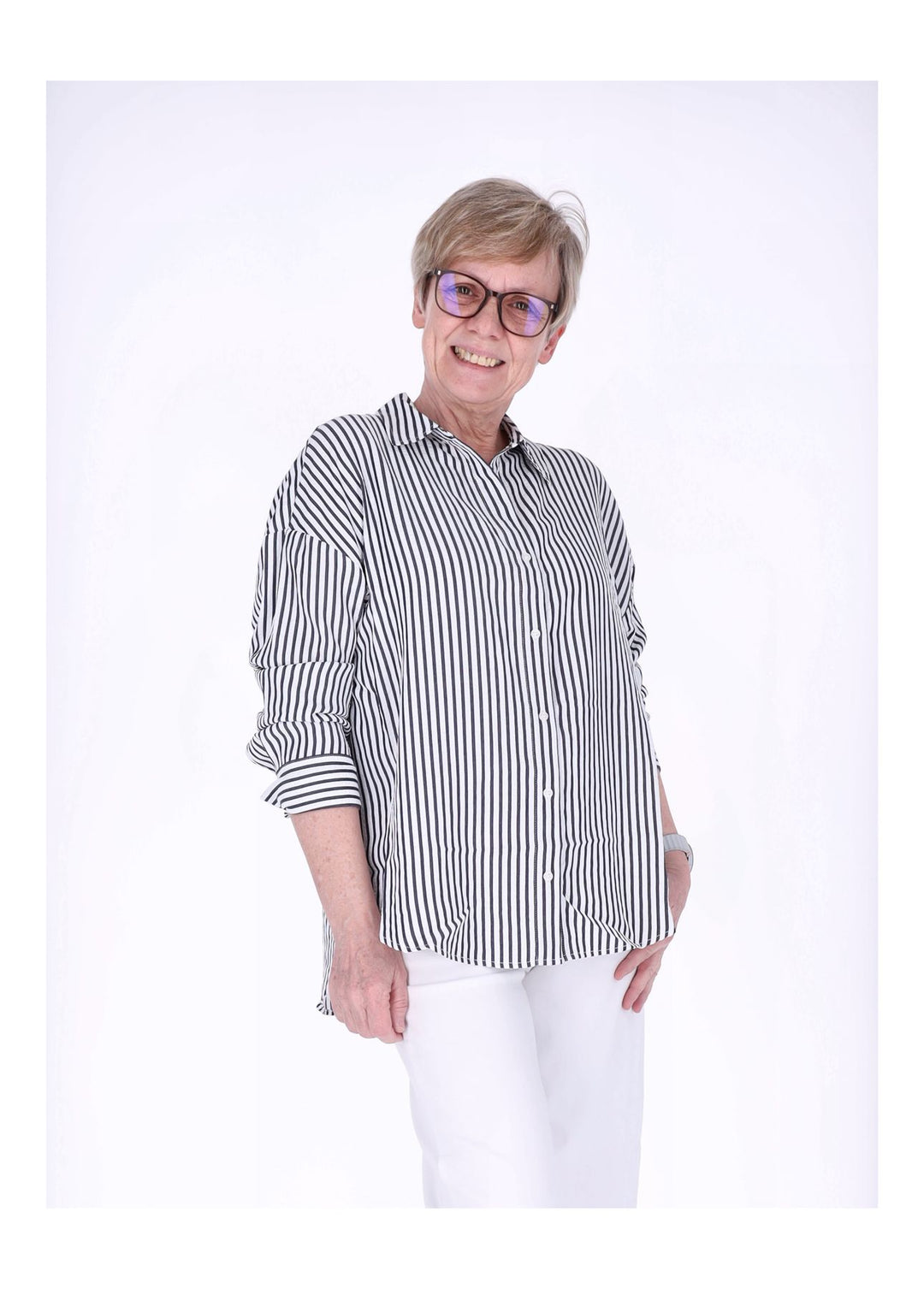 ONLOREGON BARI L/S STRIPE SHIRT WVN