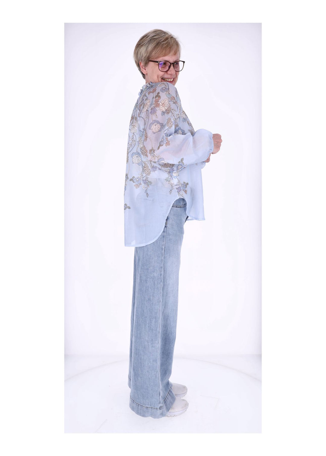 Carmen Blusenshirt Damen Blumen
