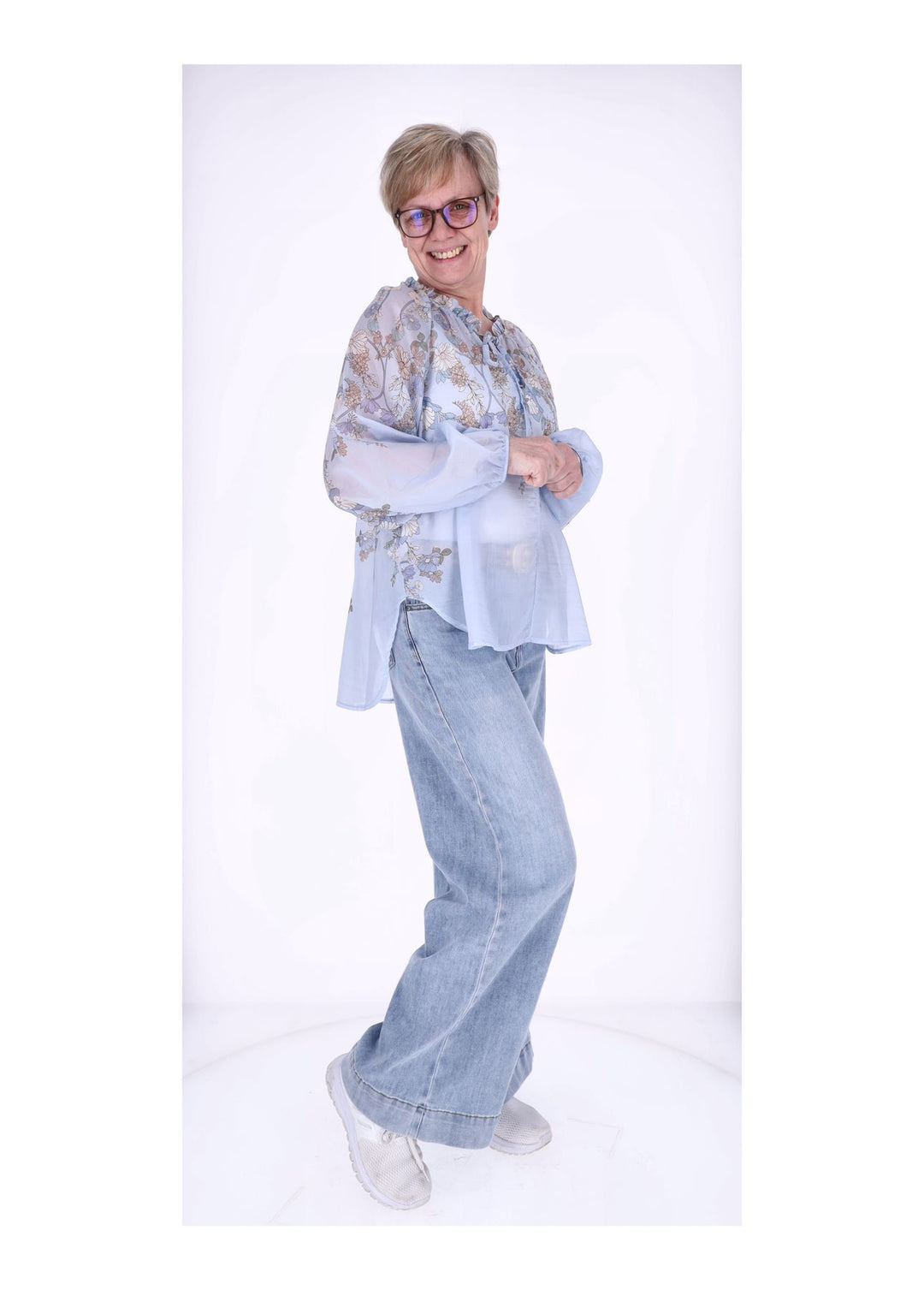 Carmen Blusenshirt Damen Blumen