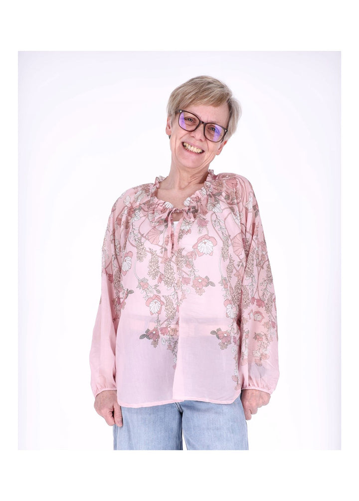 Carmen Blusenshirt Damen Blumen