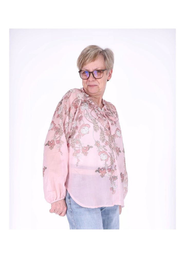 Carmen Blusenshirt Damen Blumen