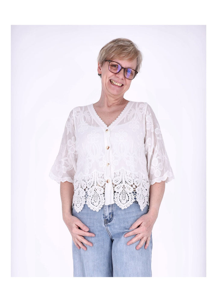 Strickjacke Damen BOHO 3/4 Arm