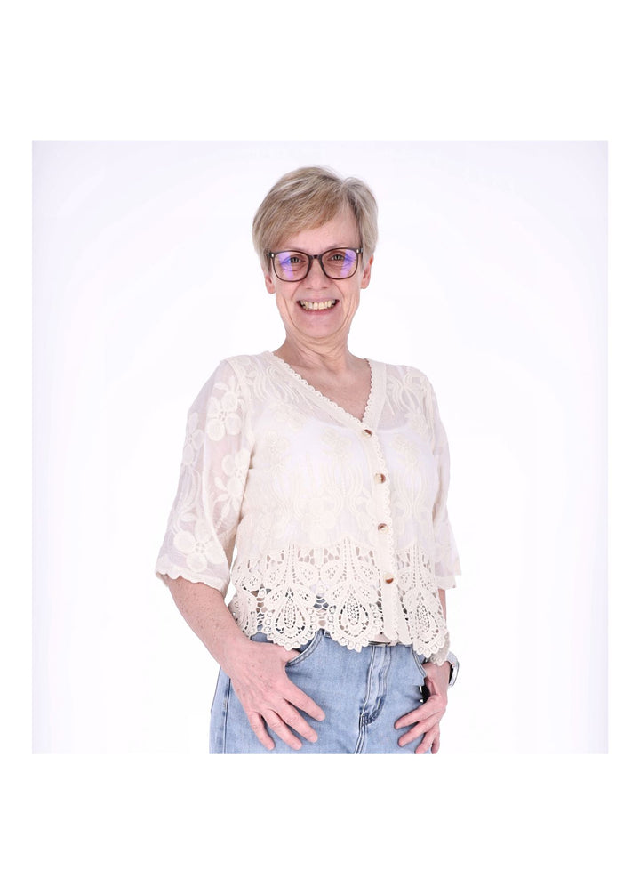 Strickjacke Damen BOHO 3/4 Arm