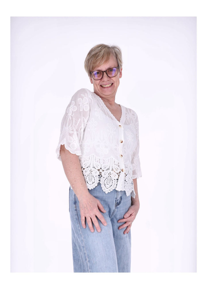 Strickjacke Damen BOHO 3/4 Arm