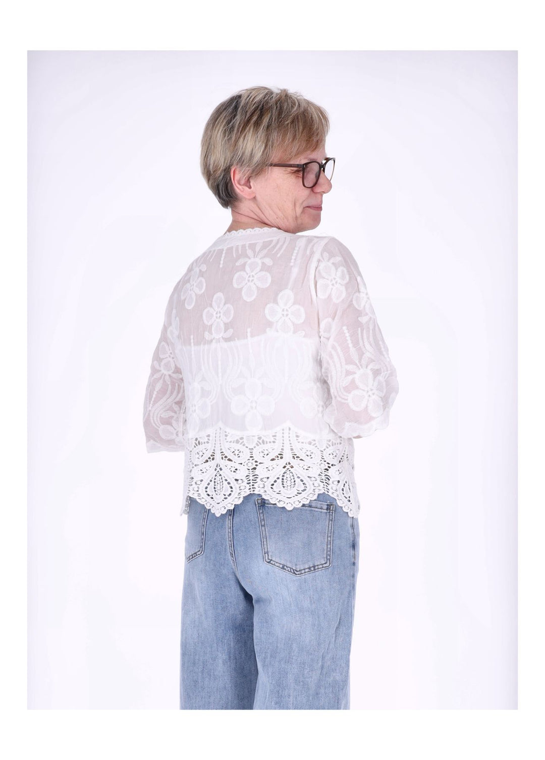 Strickjacke Damen BOHO 3/4 Arm