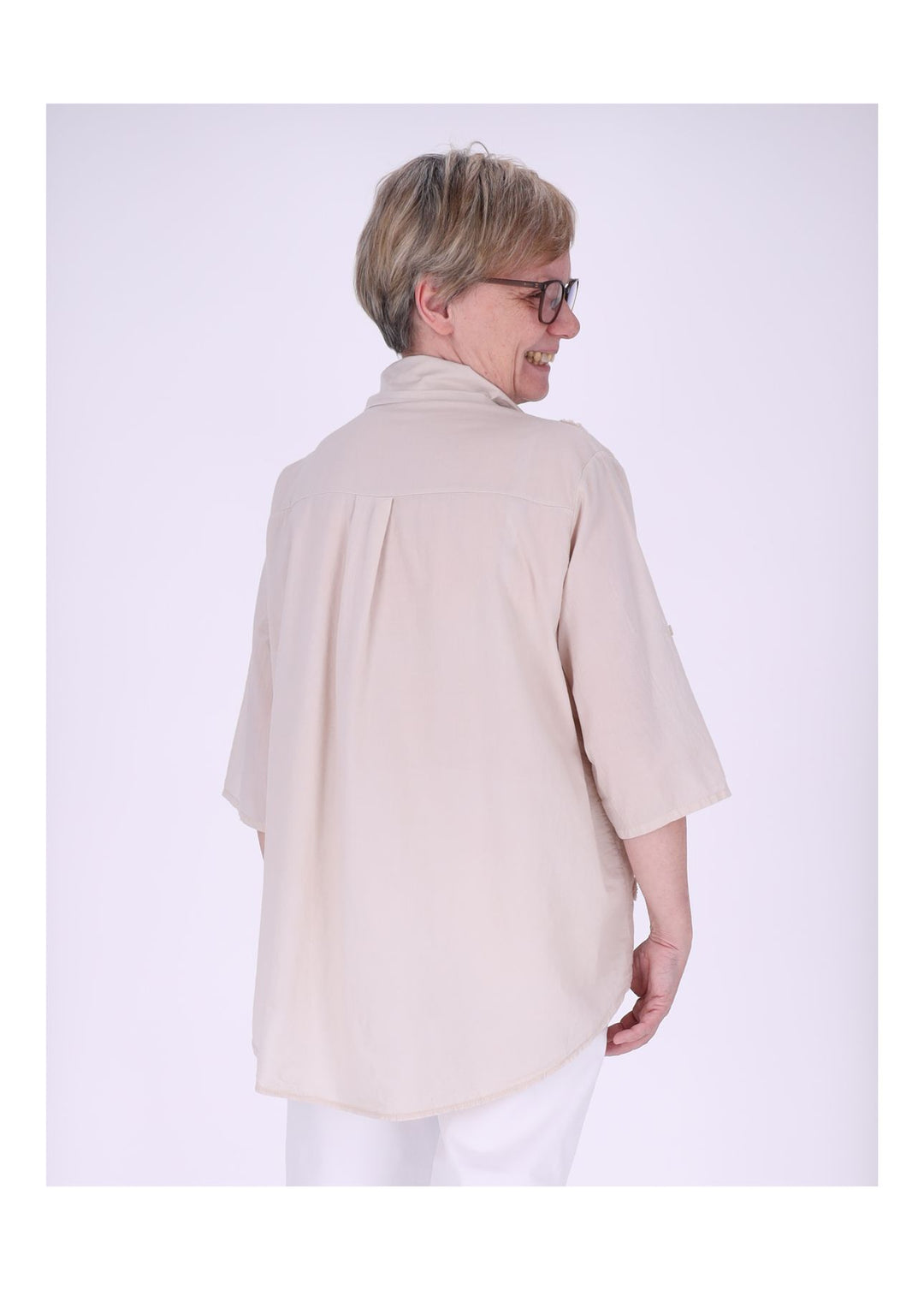 Bluse Damen 1/2 Arm BW Stickerei