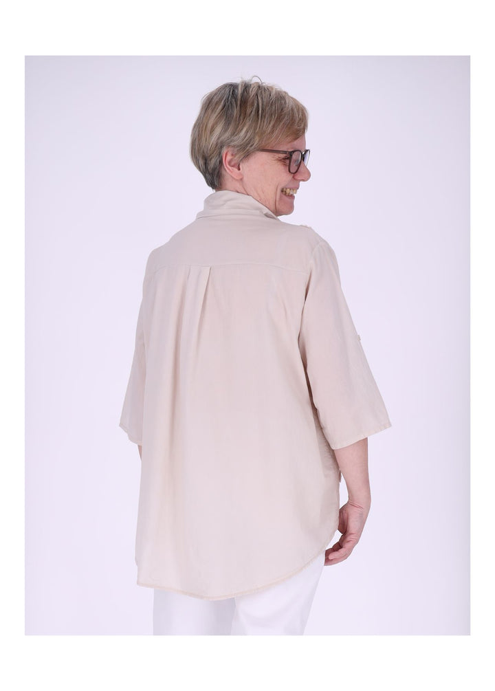 Bluse Damen 1/2 Arm BW Stickerei