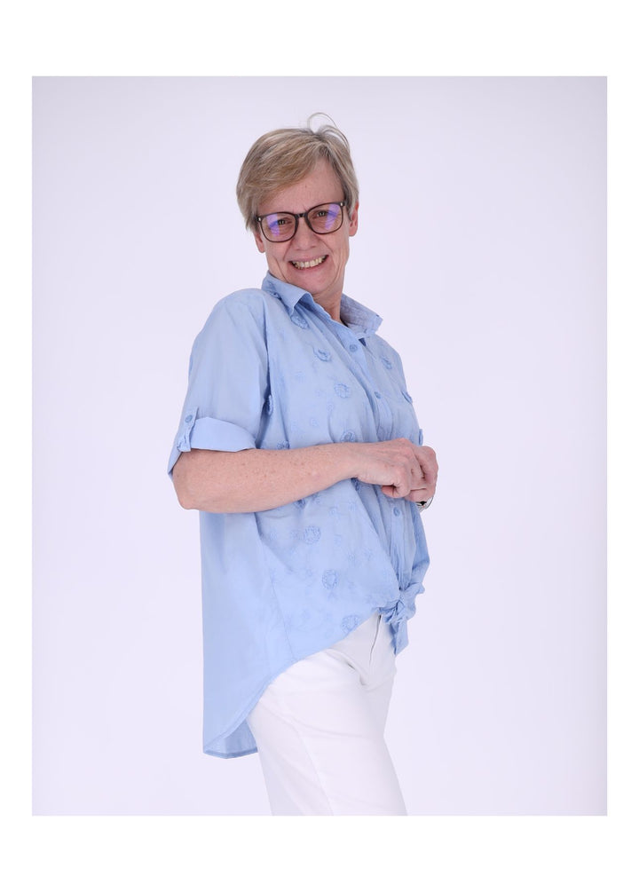 Splash of Color Bluse Damen Baumwolle