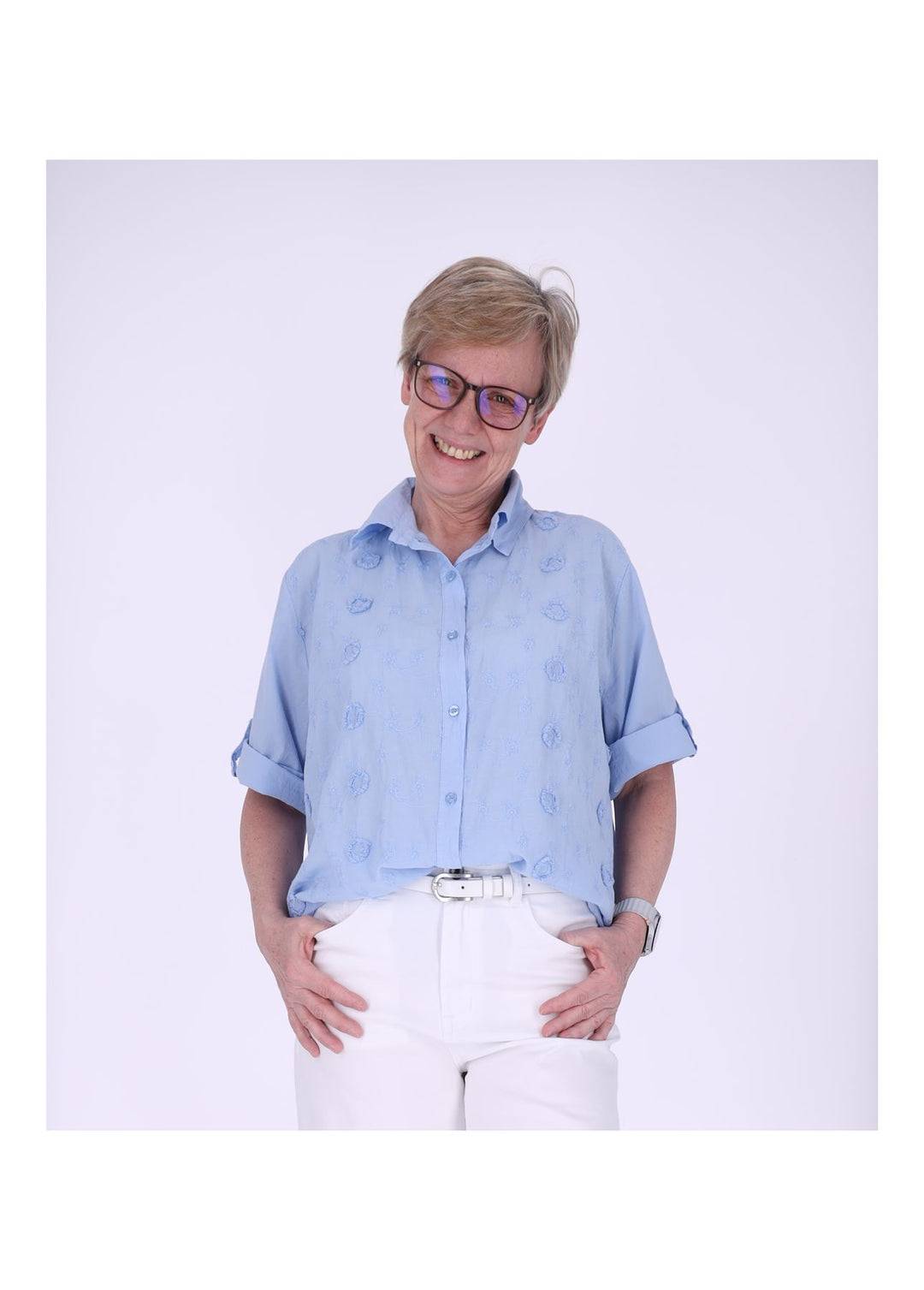 Splash of Color Bluse Damen Baumwolle