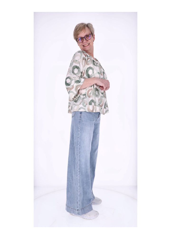 Carmen Shirt 3/4 Arm Damen Splash of Color