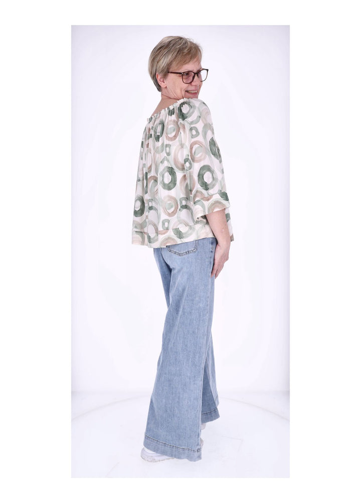 Carmen Shirt 3/4 Arm Damen Splash of Color