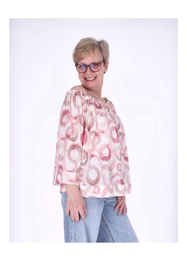 Carmen Shirt 3/4 Arm Damen Splash of Color