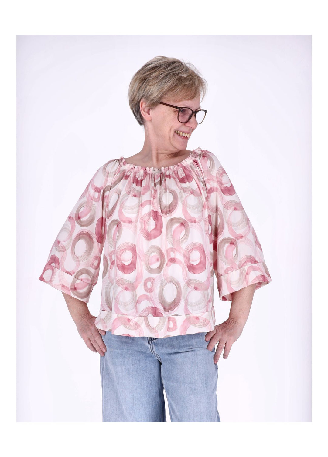 Shirt 3/4 Arm Damen Carmen AOP