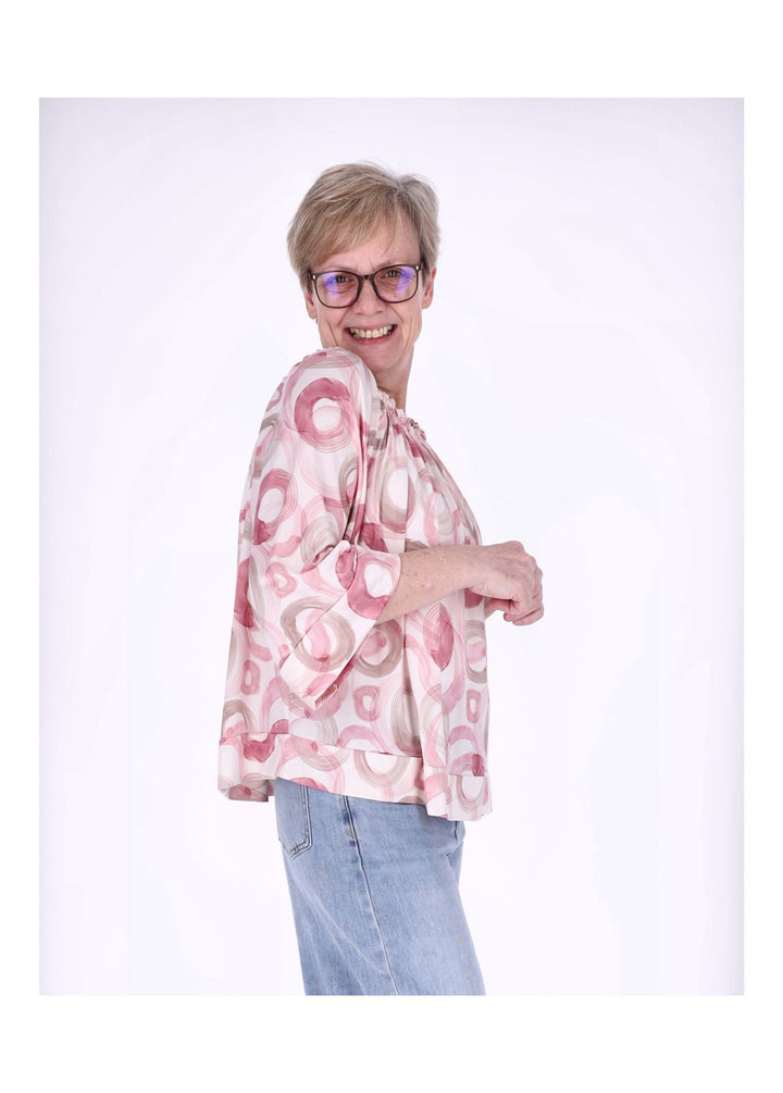 Carmen Shirt 3/4 Arm Damen Splash of Color