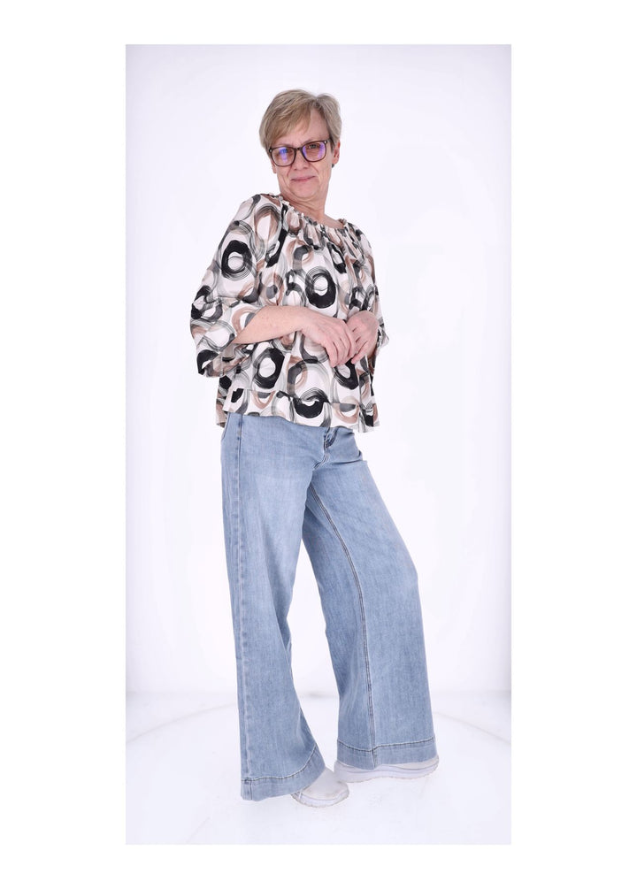 Carmen Shirt 3/4 Arm Damen Splash of Color