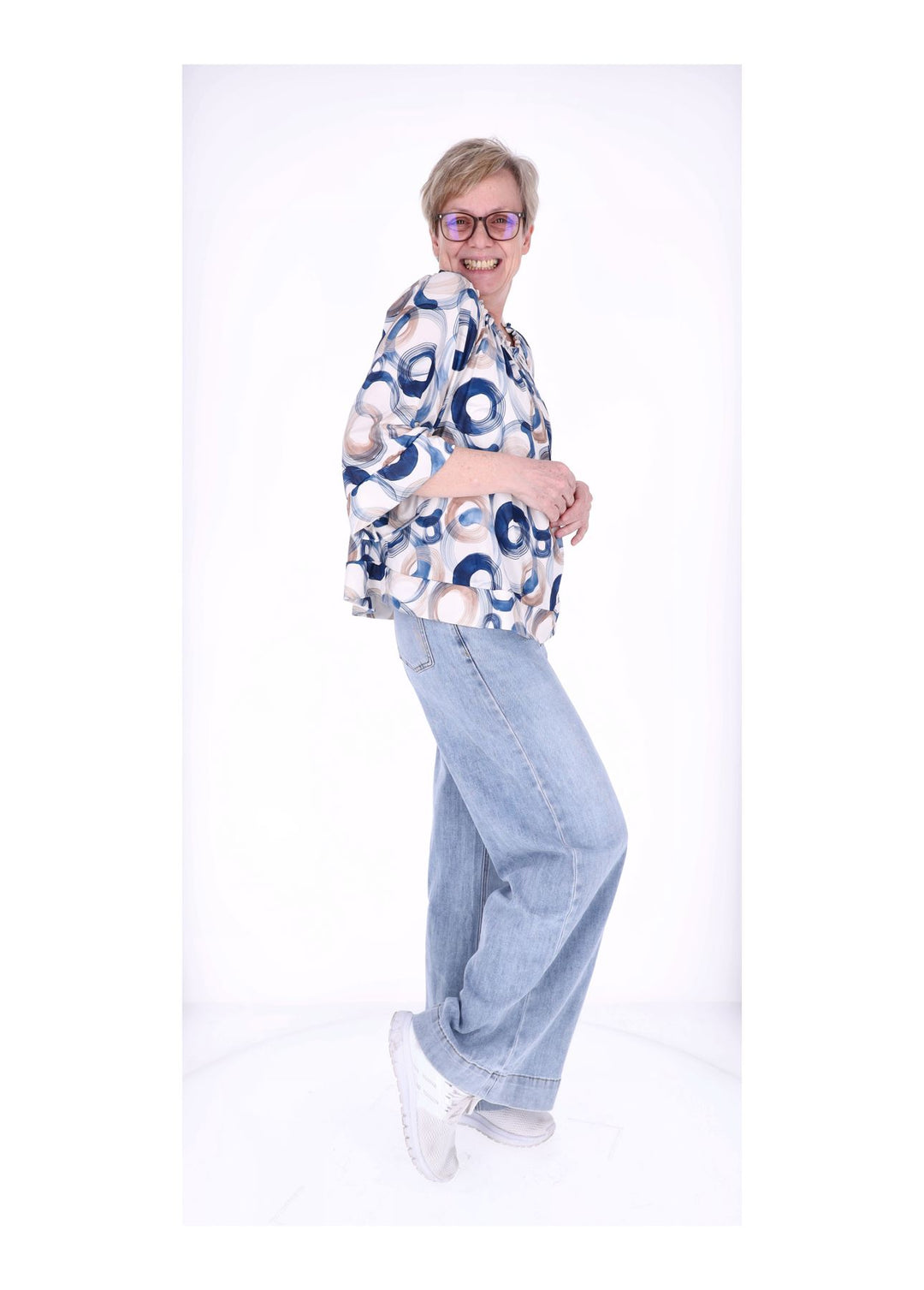 Carmen Shirt 3/4 Arm Damen Splash of Color