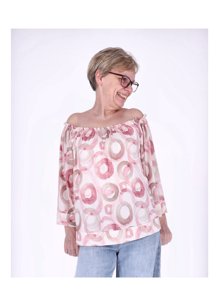 Carmen Shirt 3/4 Arm Damen Splash of Color