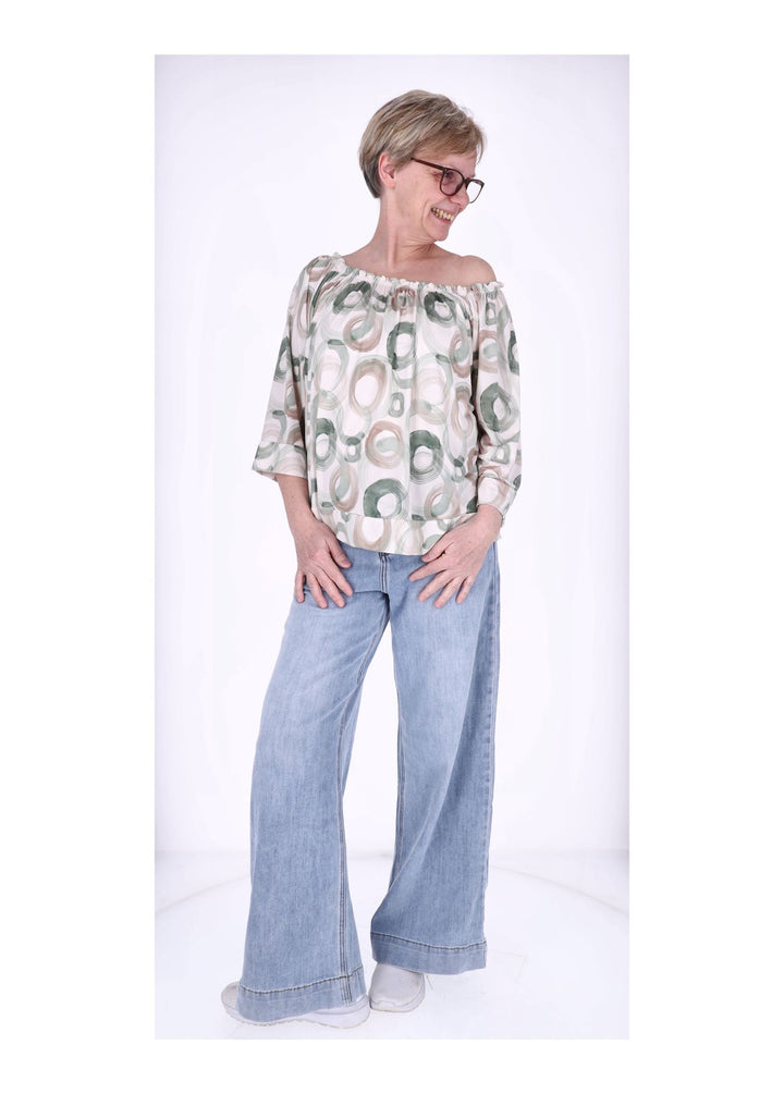 Carmen Shirt 3/4 Arm Damen Splash of Color