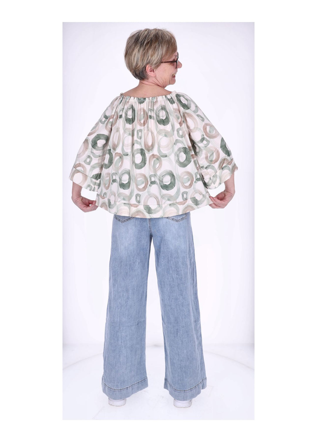 Carmen Shirt 3/4 Arm Damen Splash of Color