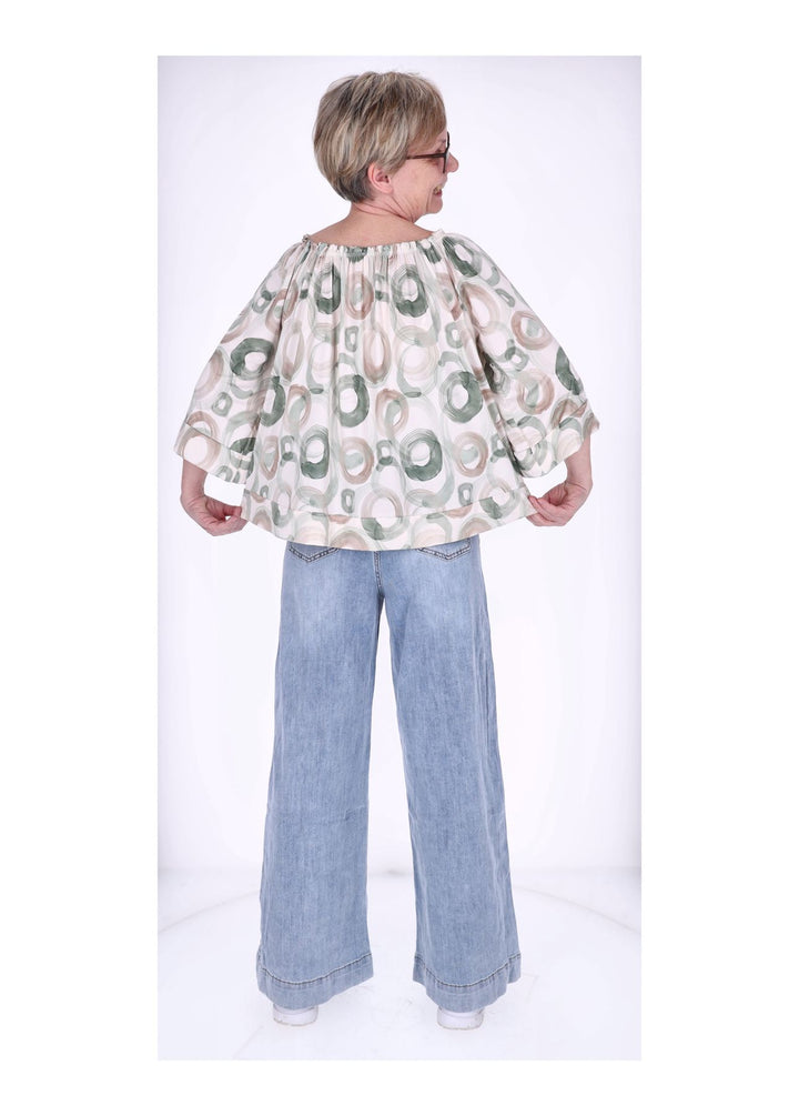 Carmen Shirt 3/4 Arm Damen Splash of Color