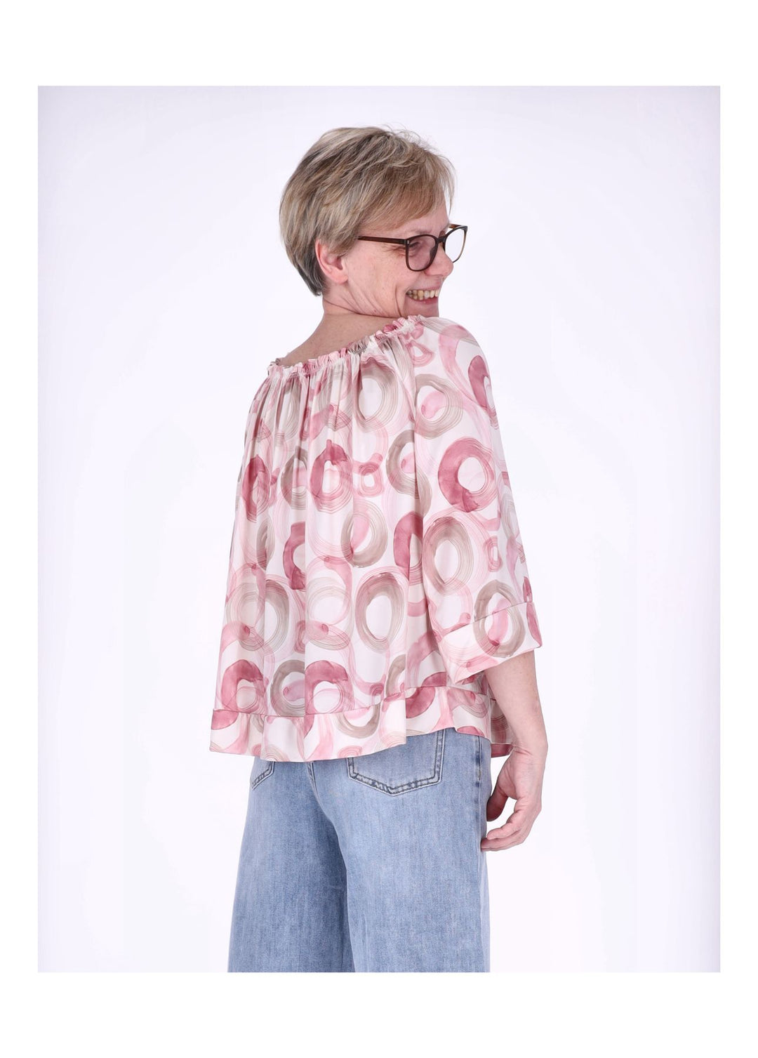 Shirt 3/4 Arm Damen Carmen AOP