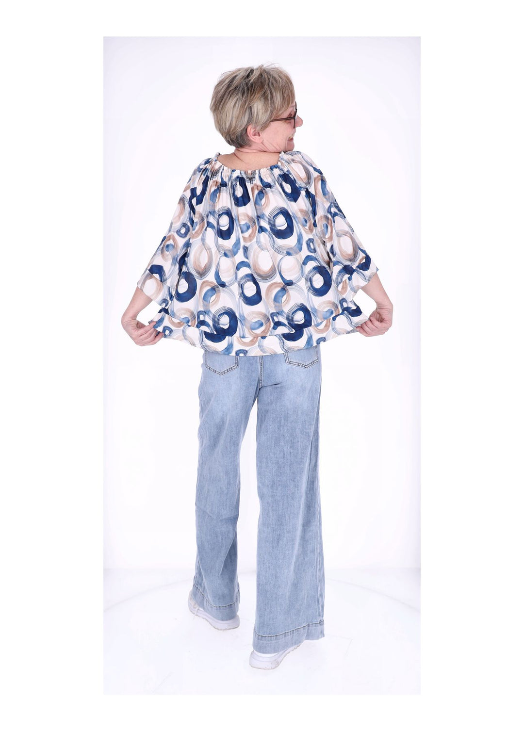 Carmen Shirt 3/4 Arm Damen Splash of Color