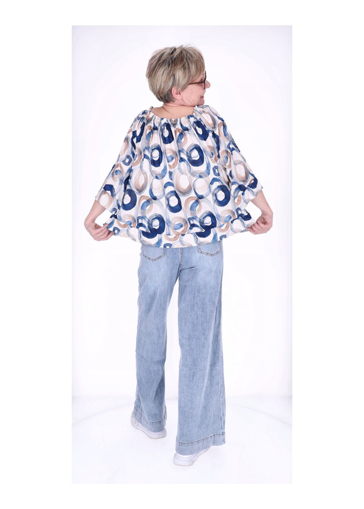 Carmen Shirt 3/4 Arm Damen Splash of Color