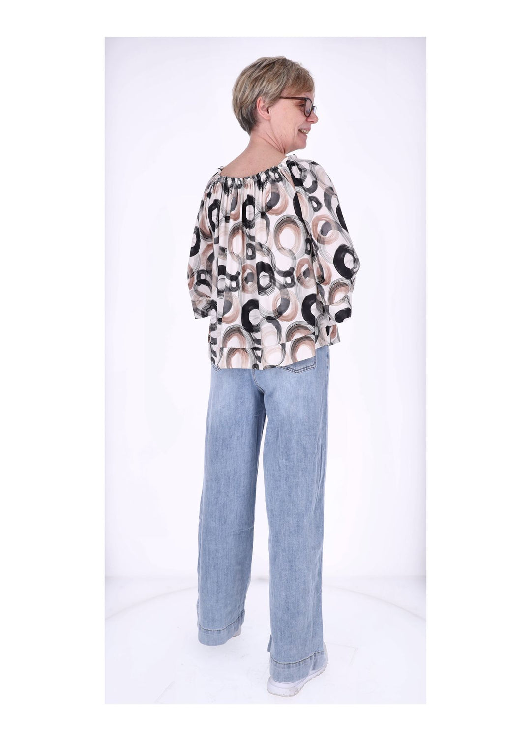 Carmen Shirt 3/4 Arm Damen Splash of Color