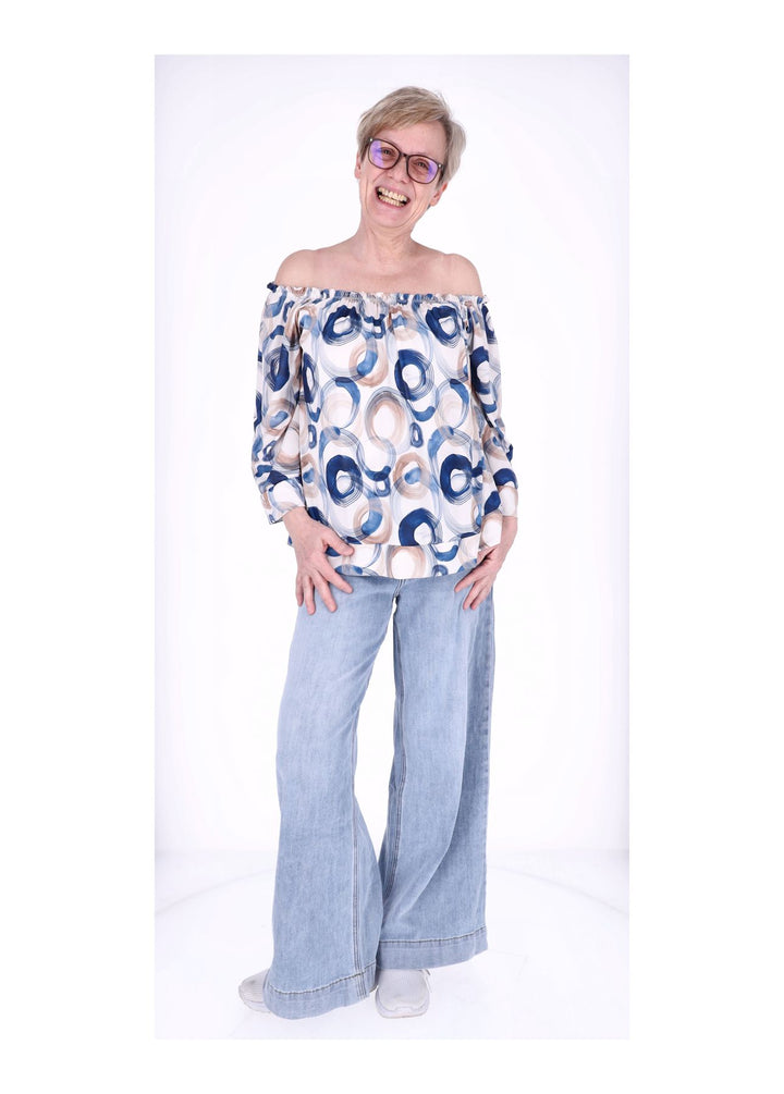 Carmen Shirt 3/4 Arm Damen Splash of Color
