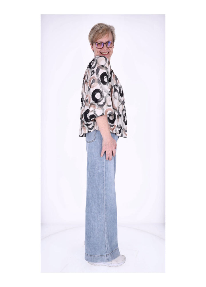Carmen Shirt 3/4 Arm Damen Splash of Color