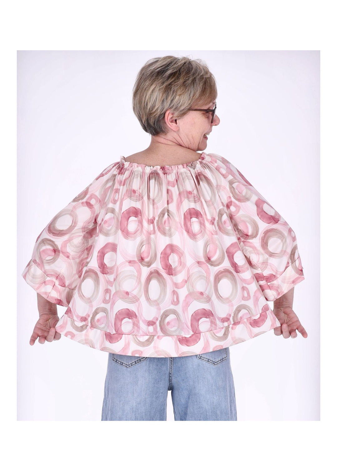 Shirt 3/4 Arm Damen Carmen AOP