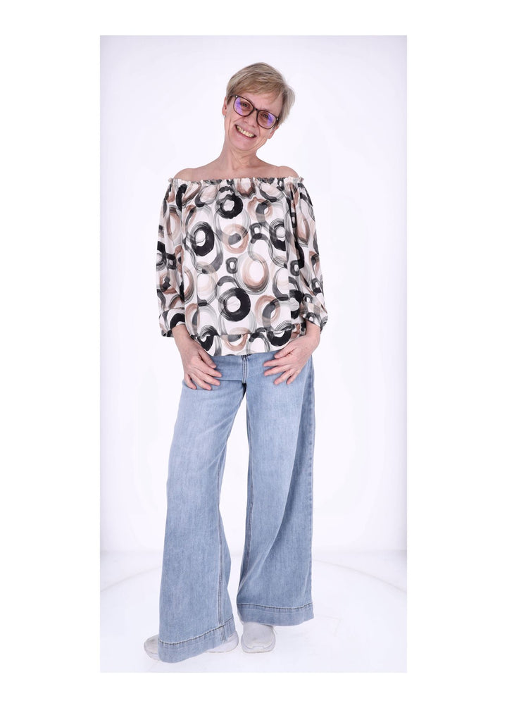 Carmen Shirt 3/4 Arm Damen Splash of Color