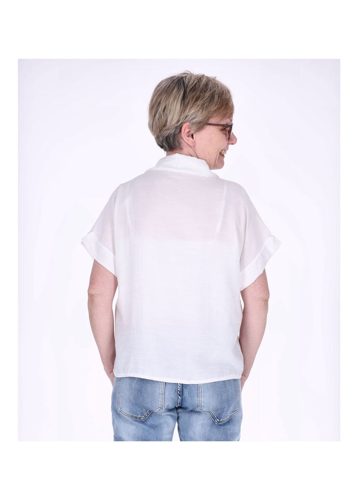 Splash of Color Damen T-Shirt Hemdkragen