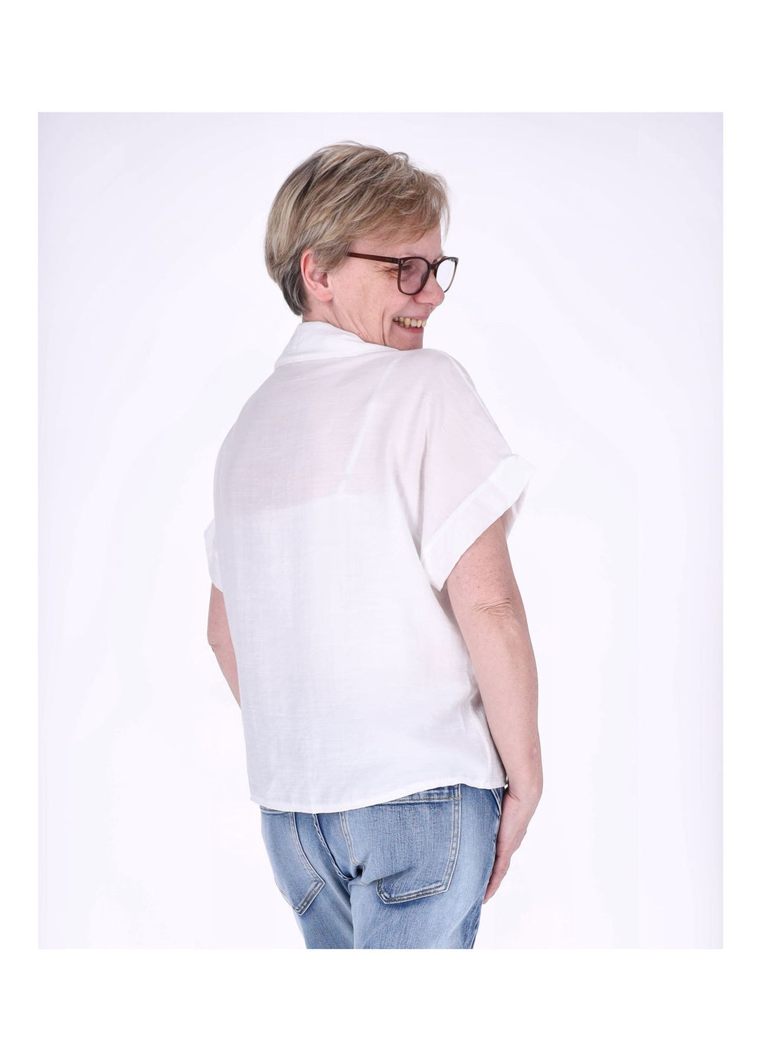 Splash of Color Damen T-Shirt Hemdkragen